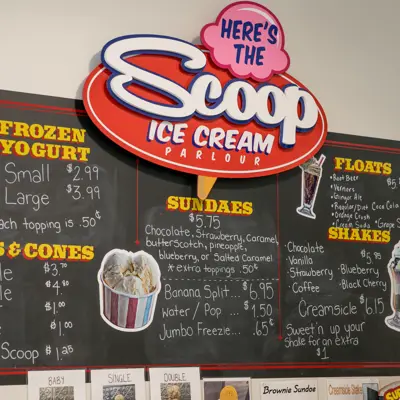 Ice Cream Menu