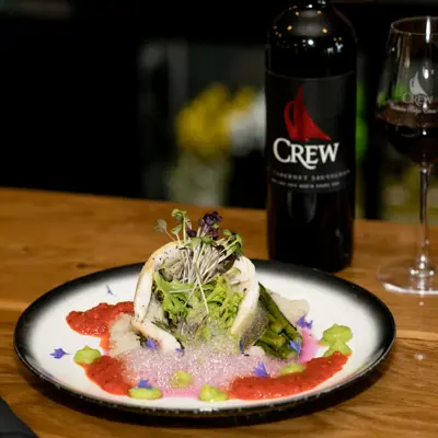Plate of food at CREW